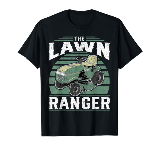 The Lawn Ranger Funny Riding Mower Retro Mowing Gift For Dad T-Shirt