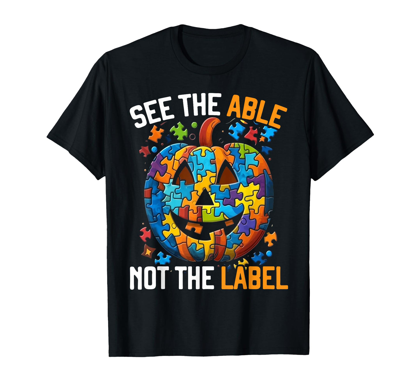Autism Halloween Puzzle Trick Or Treat Autism Awareness T-Shirt