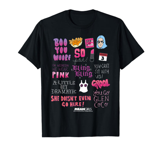 Mean Girls Pink Boo You Fetch Quotes Graphic T-Shirt T-Shirt