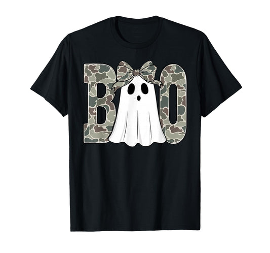 Camo Boo Ghost Camouflage Ghost Halloween Girl Toddlers Kids T-Shirt