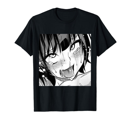 Ahegao Anime Girl with Tongue and Hands Out Weeb T-Shirt T-Shirt