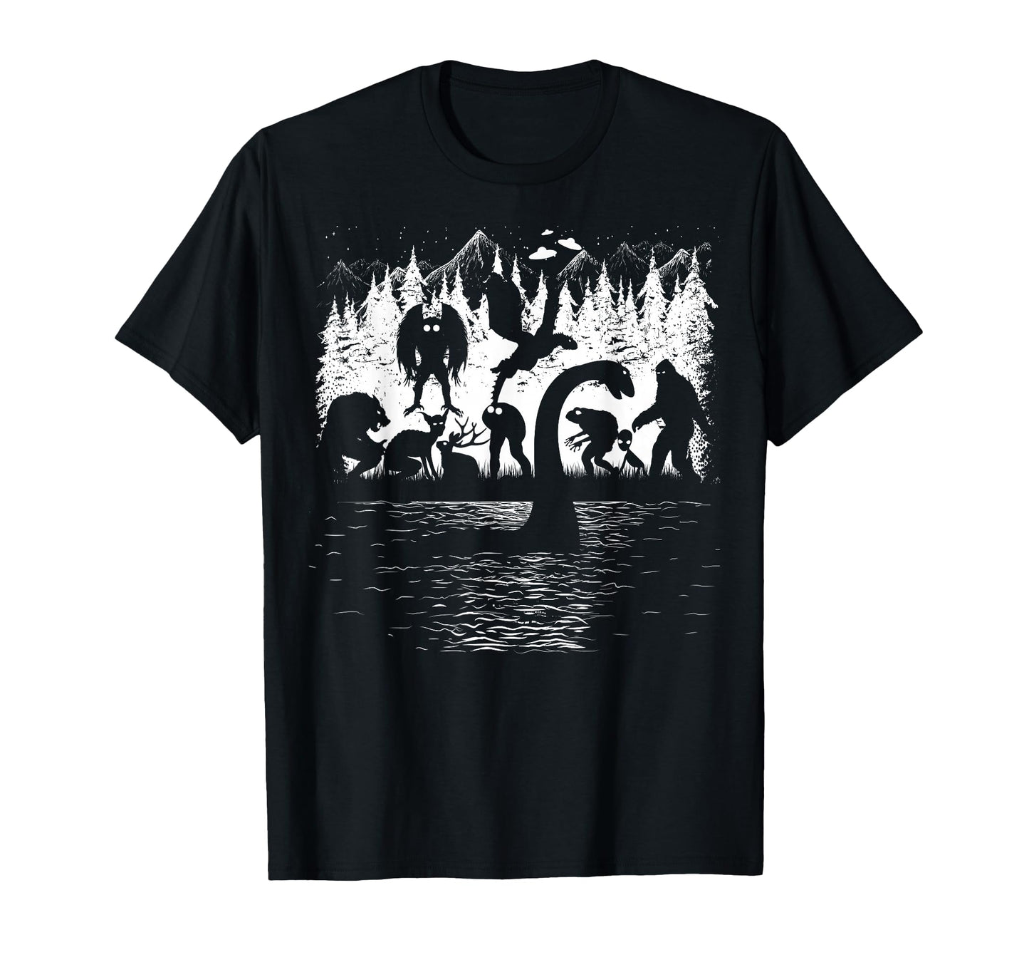 Bigfoot Loch Ness Monster Mothman Alien Others Funny Cryptid T-Shirt
