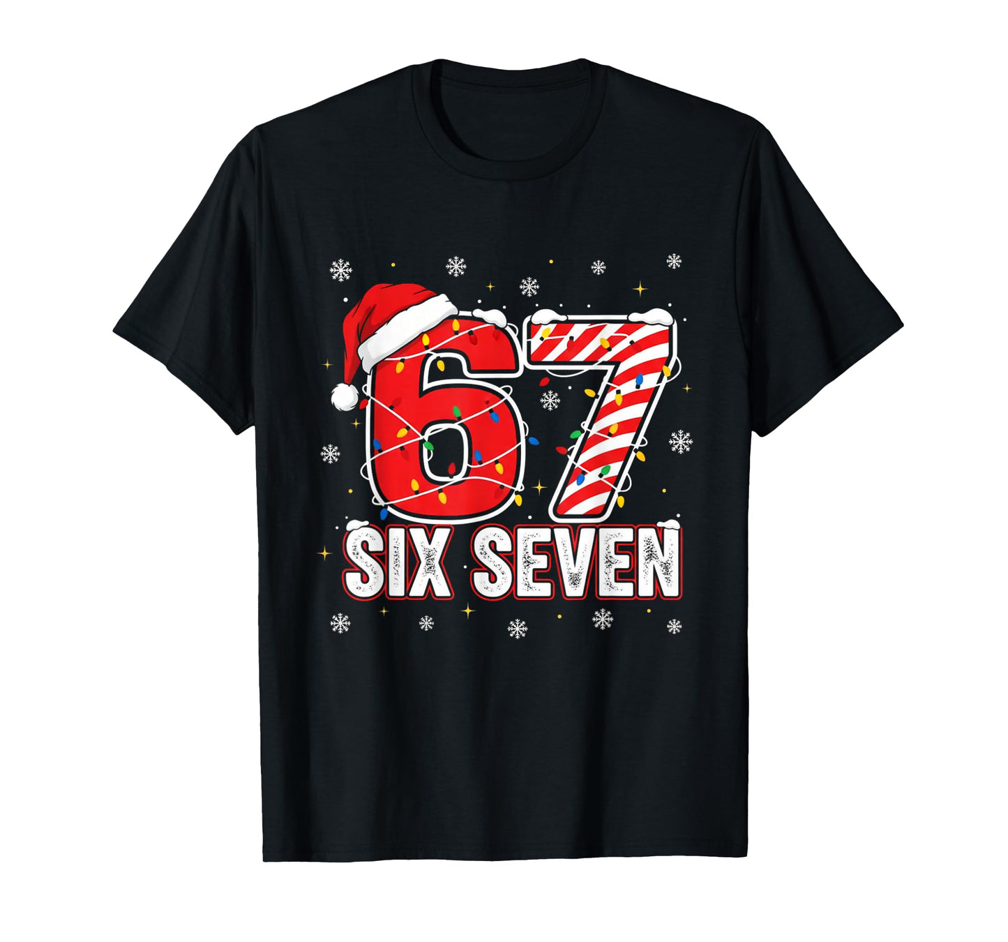 Funny Six Seven 67 Christmas Holiday Women Kids Xmas T-Shirt