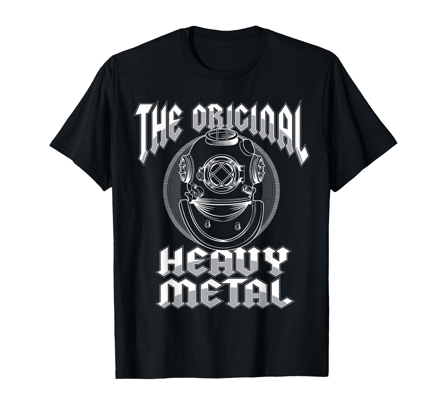 Deep Sea Diving Helmet Original Heavy Metal Underwater Diver T-Shirt