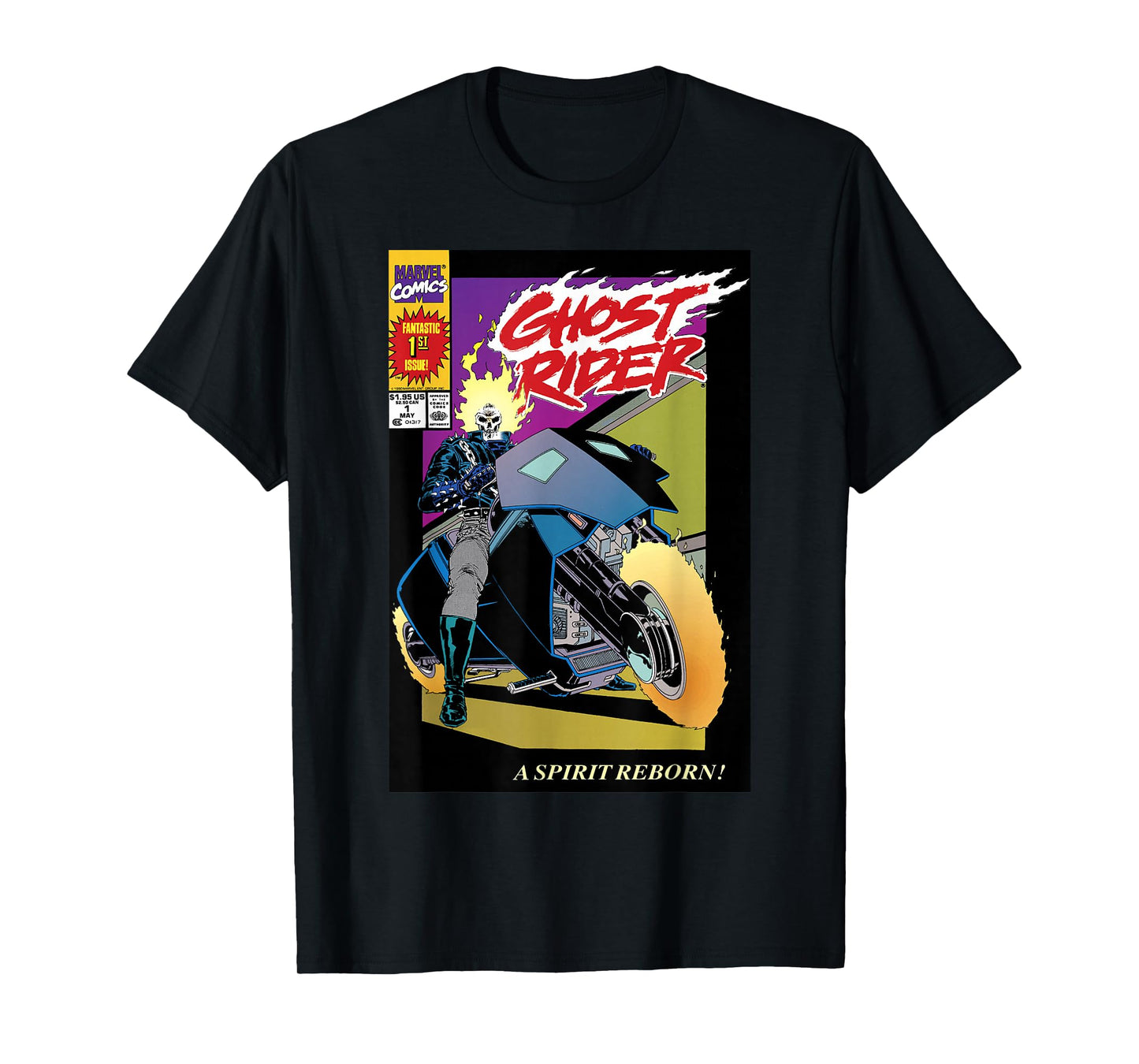 Marvel Ghost Rider Number 1 Comic Cover T-Shirt