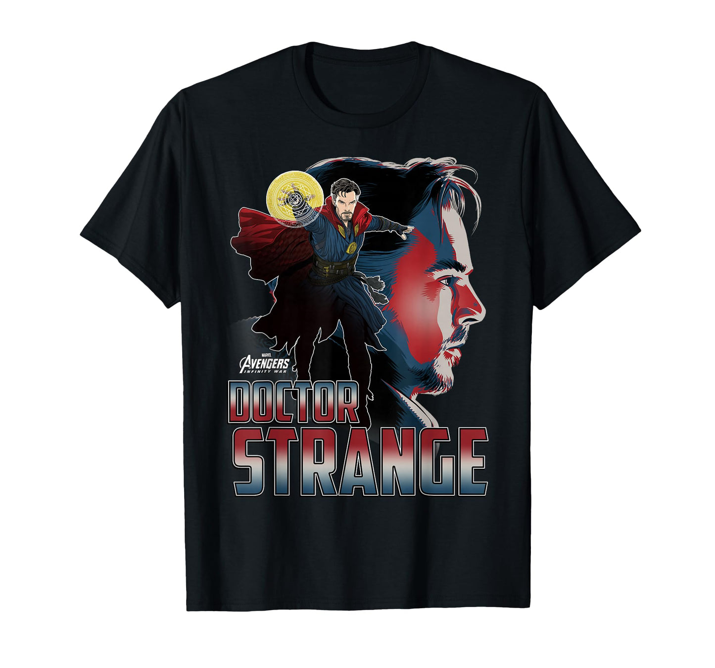 Marvel Infinity War Dr. Strange Head Profile Graphic T-Shirt T-Shirt