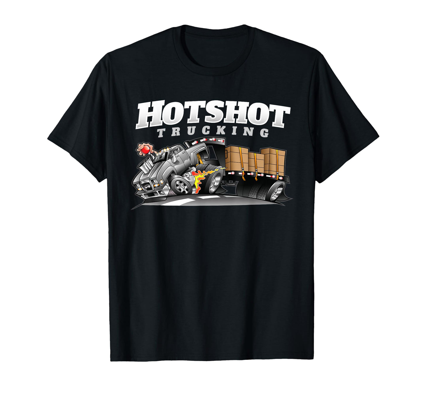 Hotshot Trucking Dually Truck And Trailer Dual Wheel Hauling T-Shirt