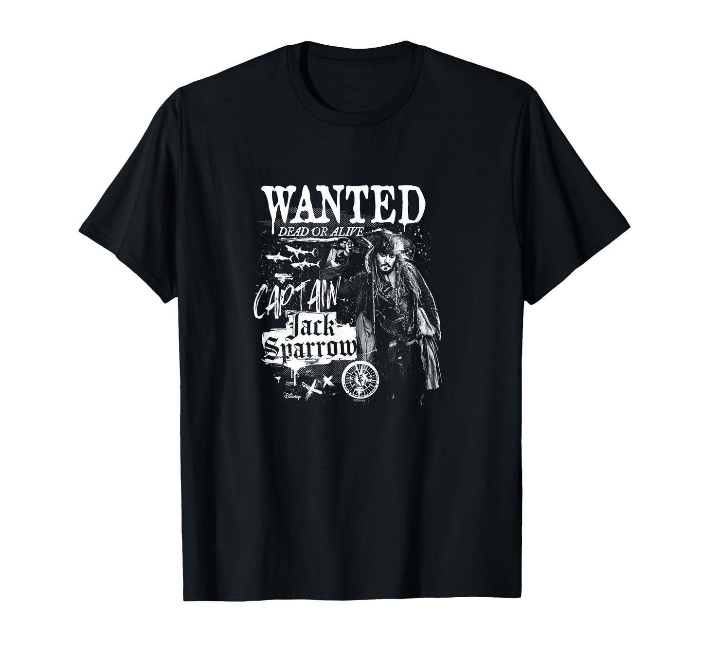 Pirates of The Caribbean - Jack Sparrow Wanted T-Shirt