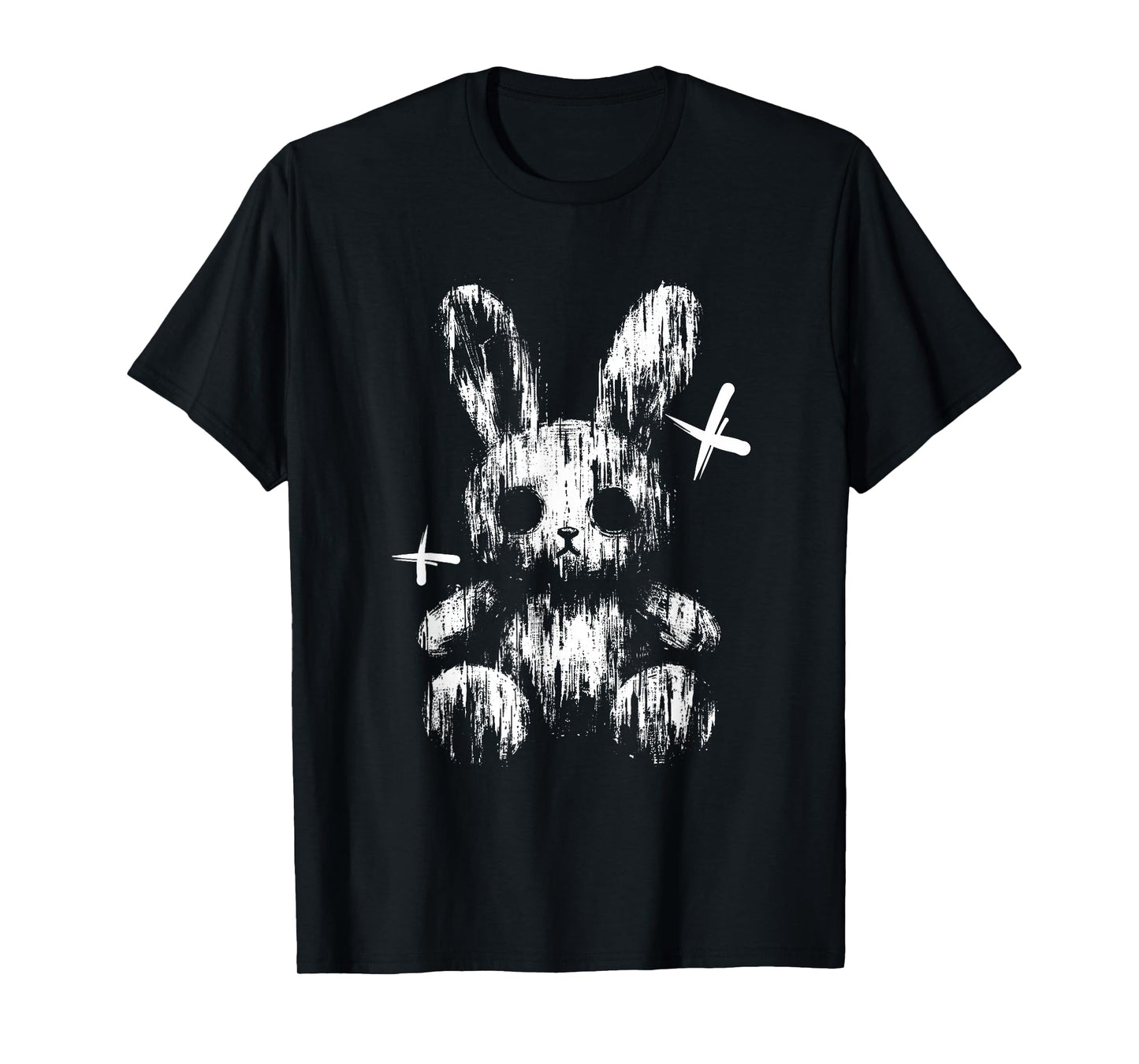 Creepy Anime Goth Bunny Rabbit Japanese Anime Goth Girl T-Shirt