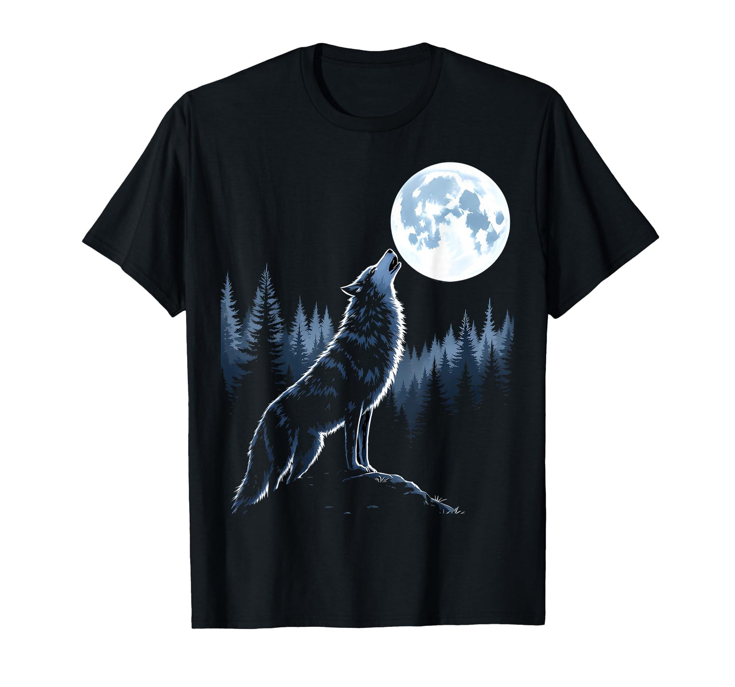 Wolf howling at moon howling wolf wildlife lovers T-Shirt