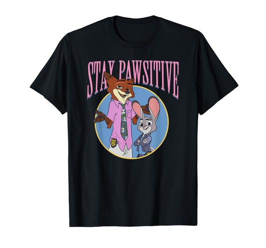 Disney Zootopia 2 Stay Pawsitive The Best Team Portrait T-Shirt