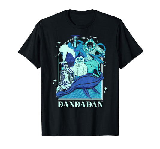 Dan Da Dan Framed Paranormal Characters Anime T-Shirt
