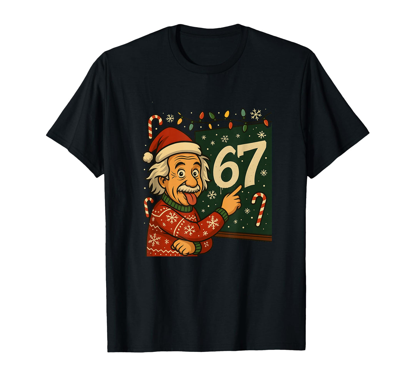 Funny 67 Christmas Sweater Design with Snowflakes T-Shirt