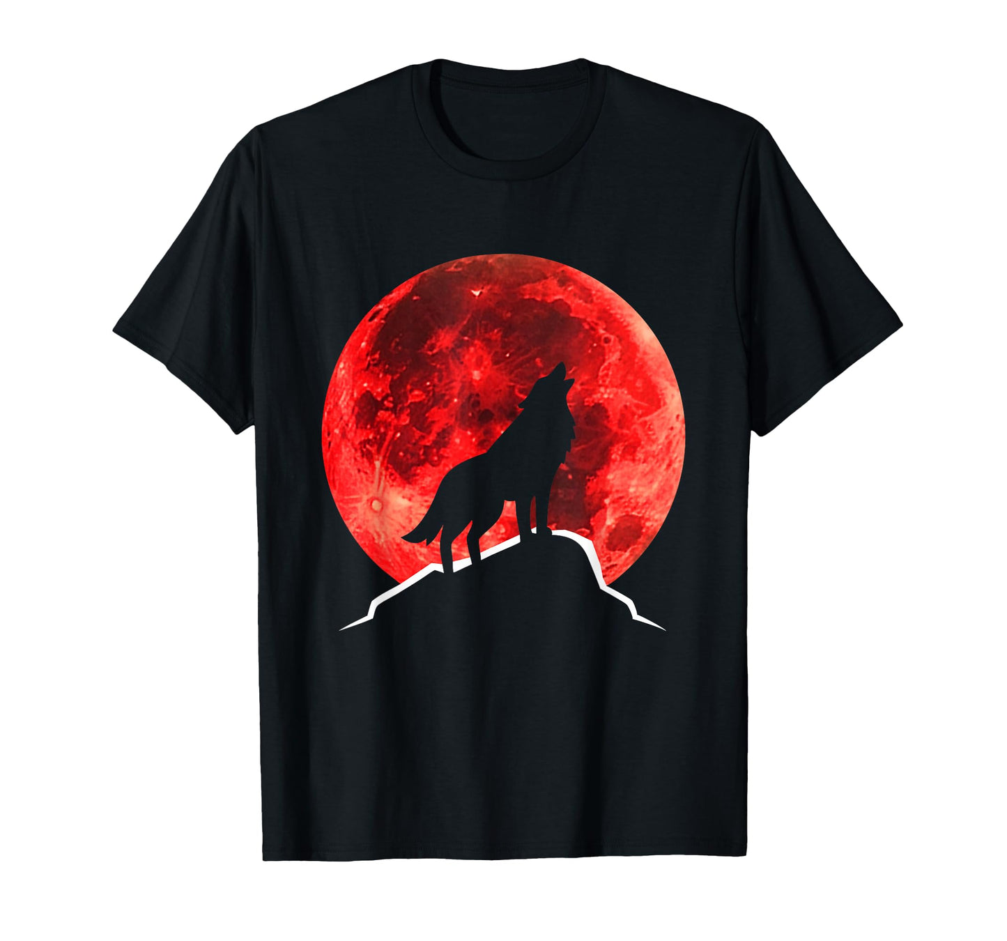 Wolf Blood Moon Lunar Eclipse for Astronomy Fans & Halloween T-Shirt