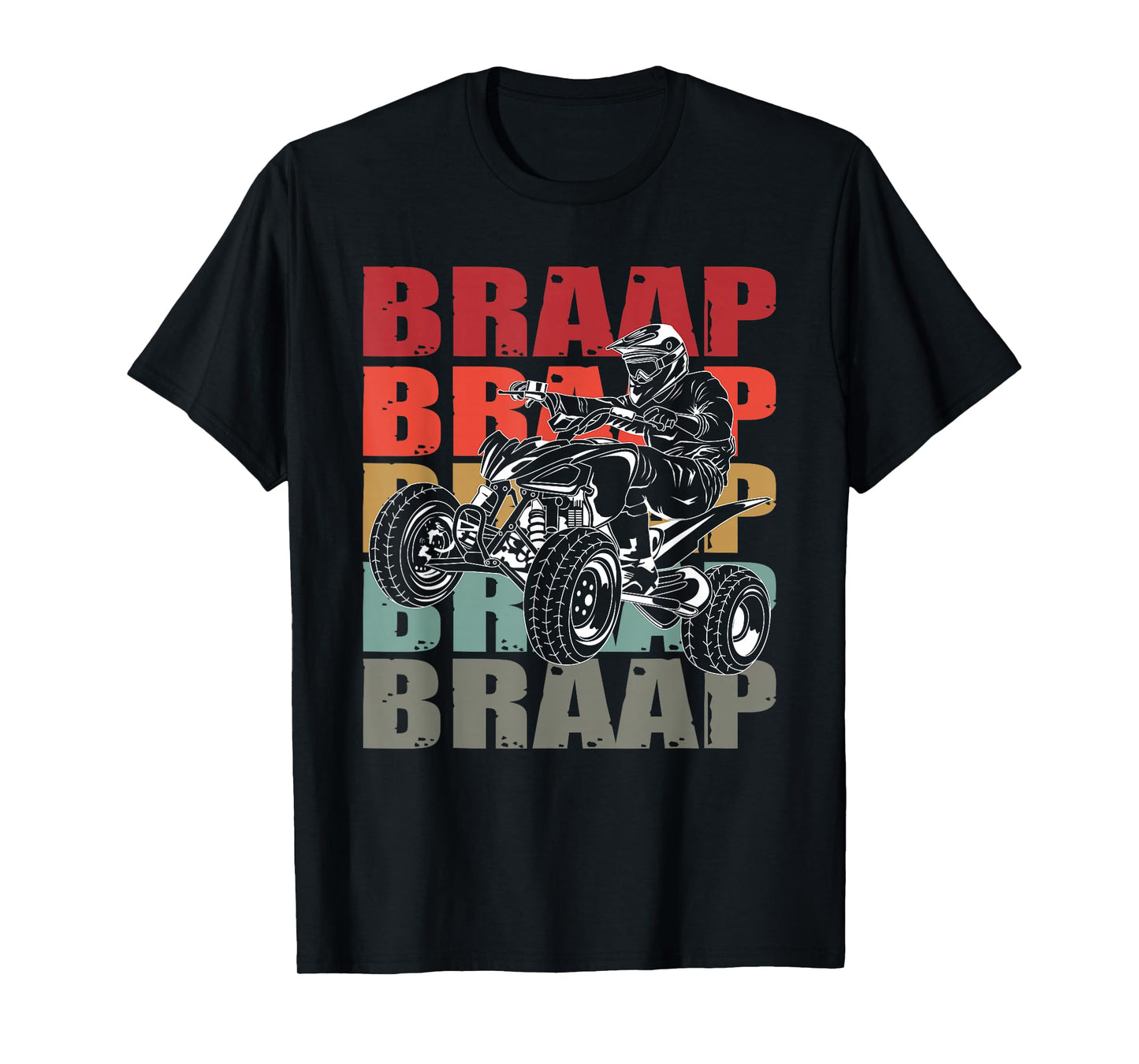 Funny Four Wheeler Quad Riding ATV Rider Racing Vintage Gift T-Shirt