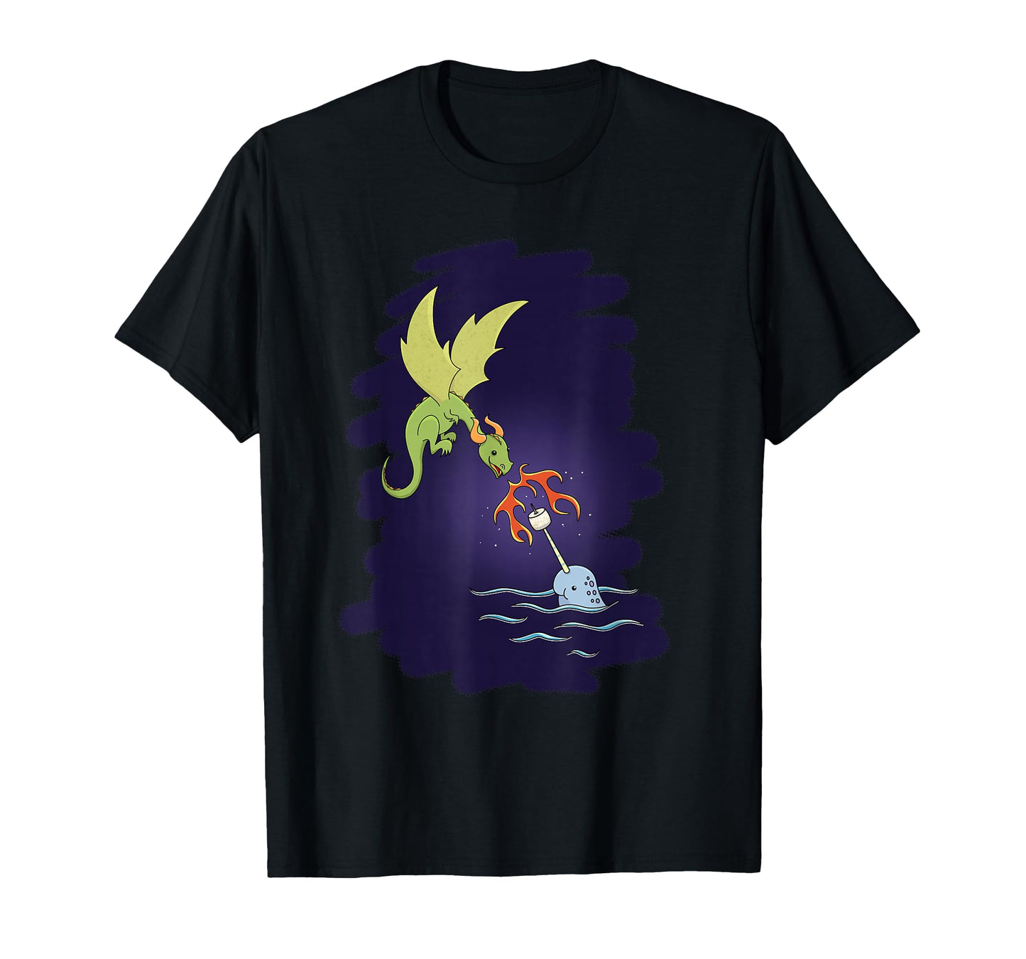 Dragon & Narwhal Campfire Marshmallow Roast, Teamwork T-Shirt