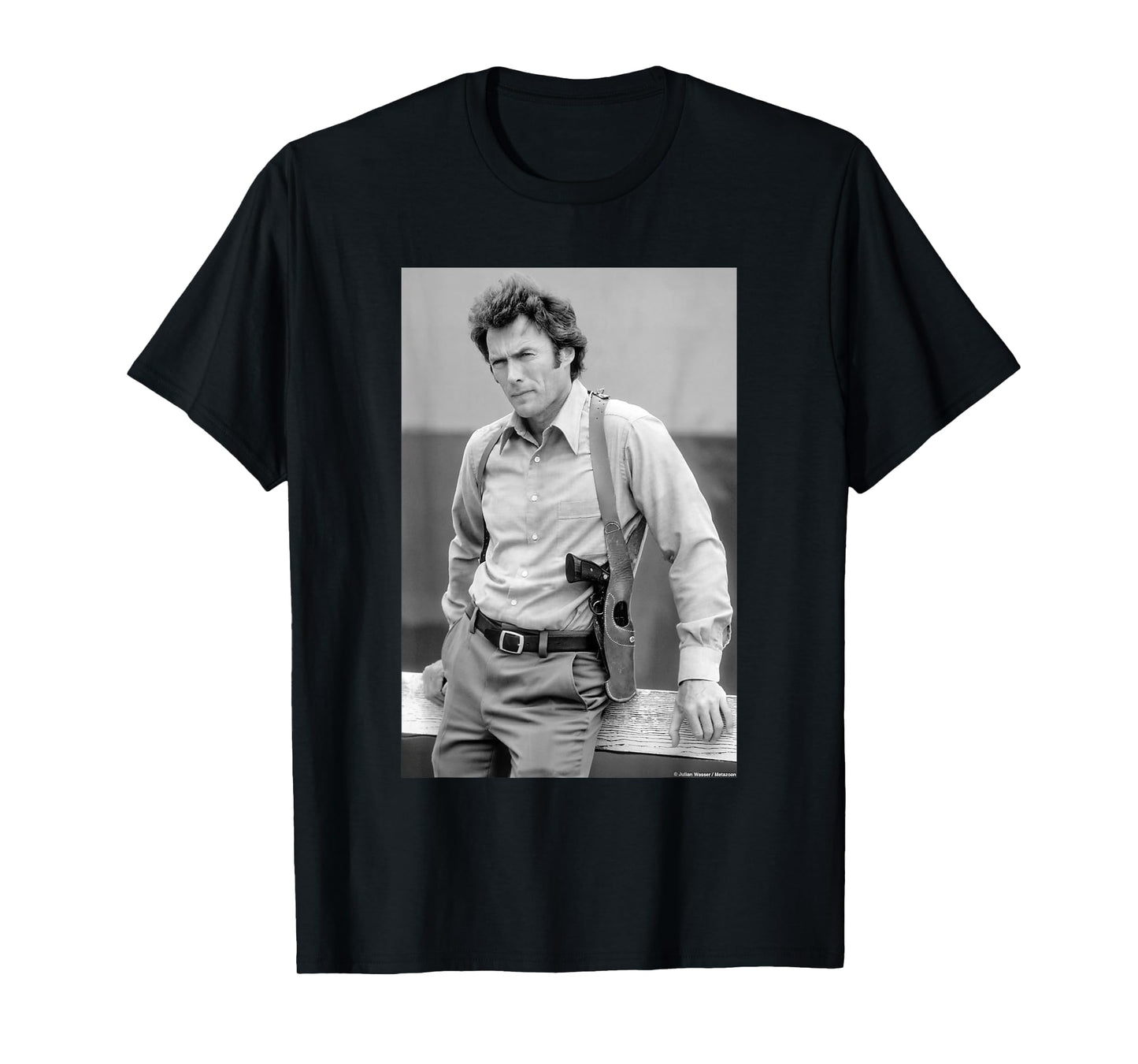 Clint Eastwood As Dirty Harry Magnum Force by Julian Wasser T-Shirt