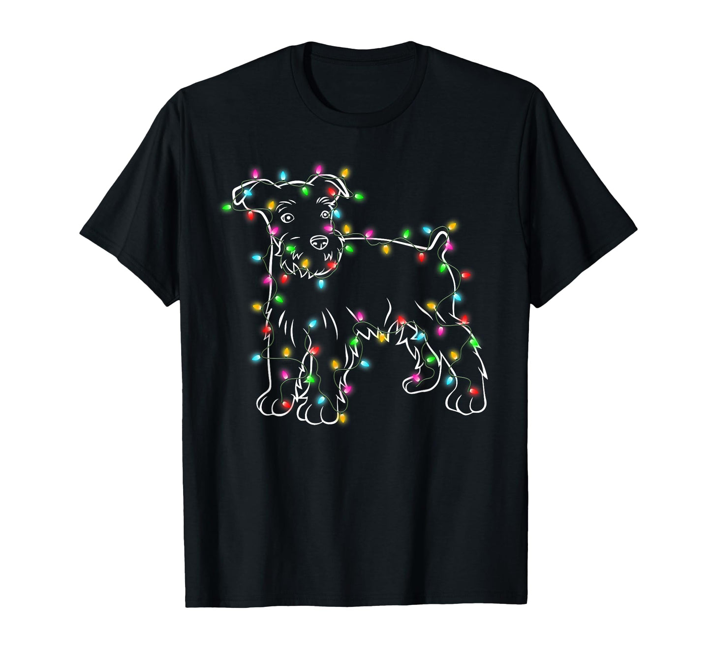 Schnauzer Dogs Tree Christmas Sweater Xmas Pet Animal Dog T-Shirt for Men Women Kids