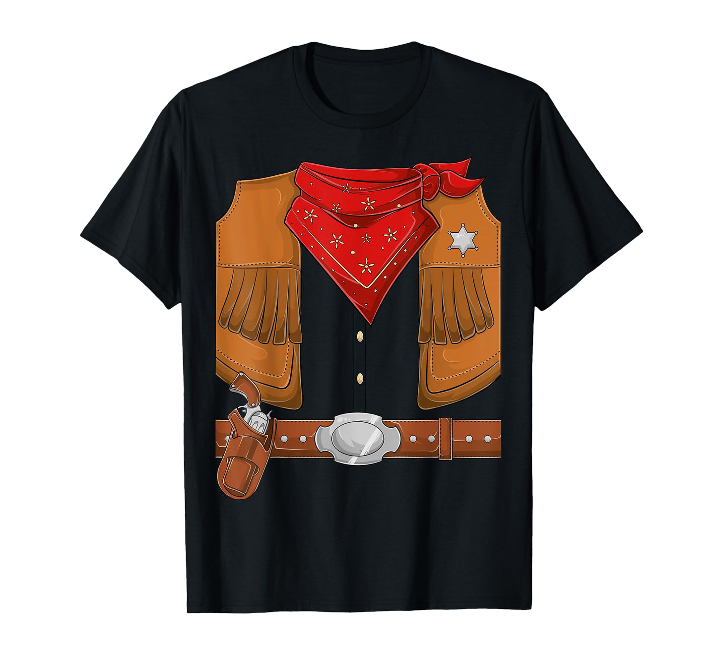 Cowboy Halloween Costume Men Women Kids Cowboy sherif T-Shirt