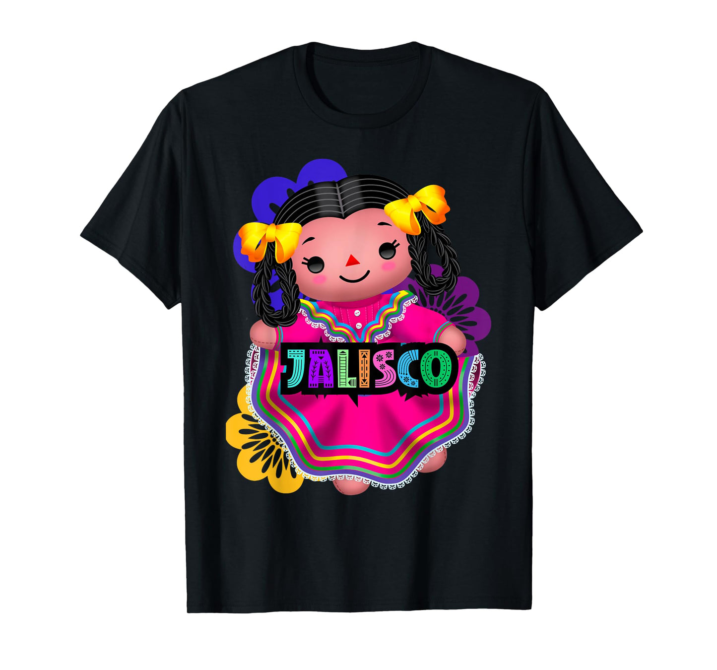 Jalisco Muñeca Lelé, Handmade Mexican Rag Doll Collection T-Shirt