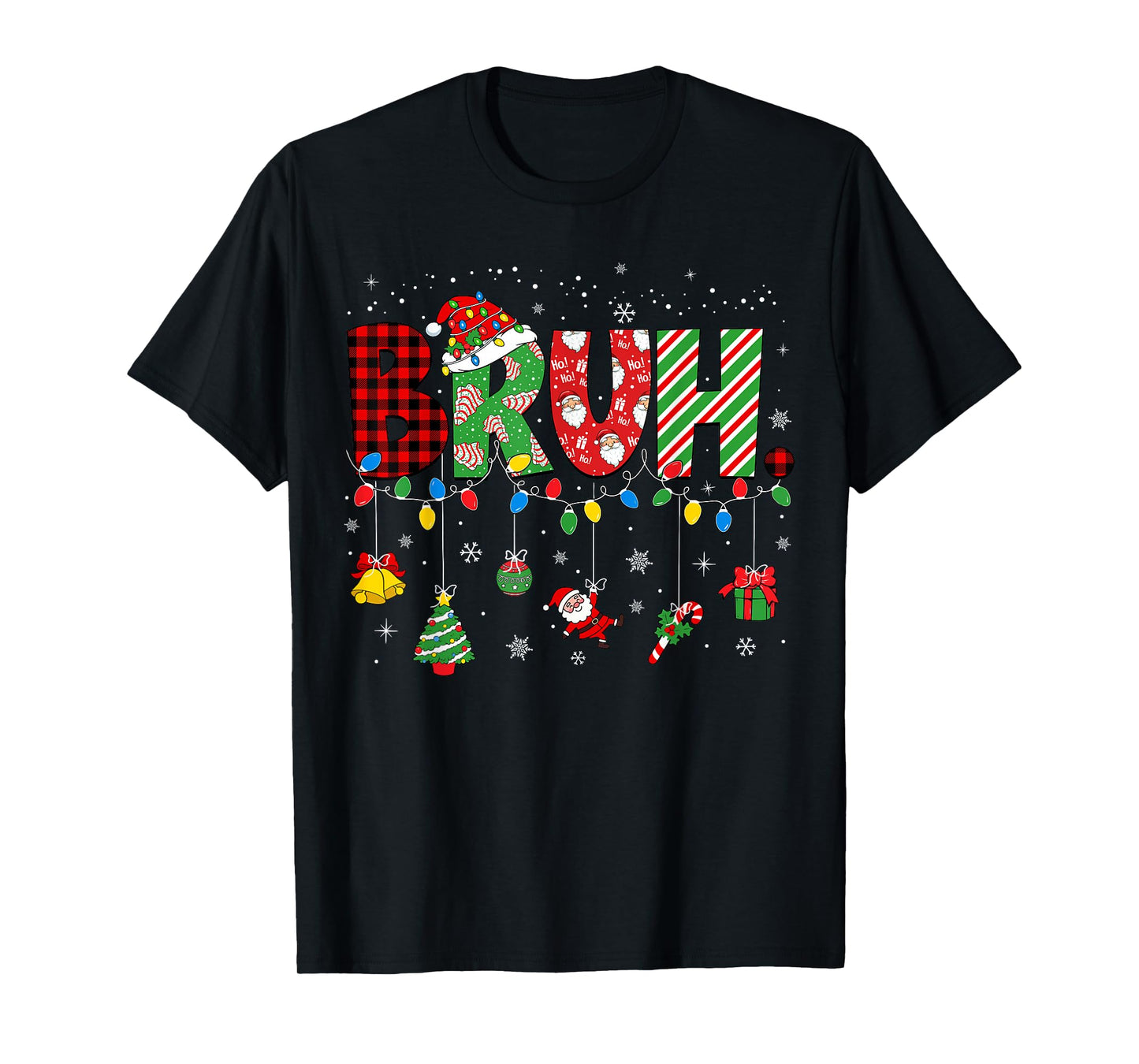 Bruh Meme Funny Saying Bro Greeting Teens Boys Men Christmas T-Shirt