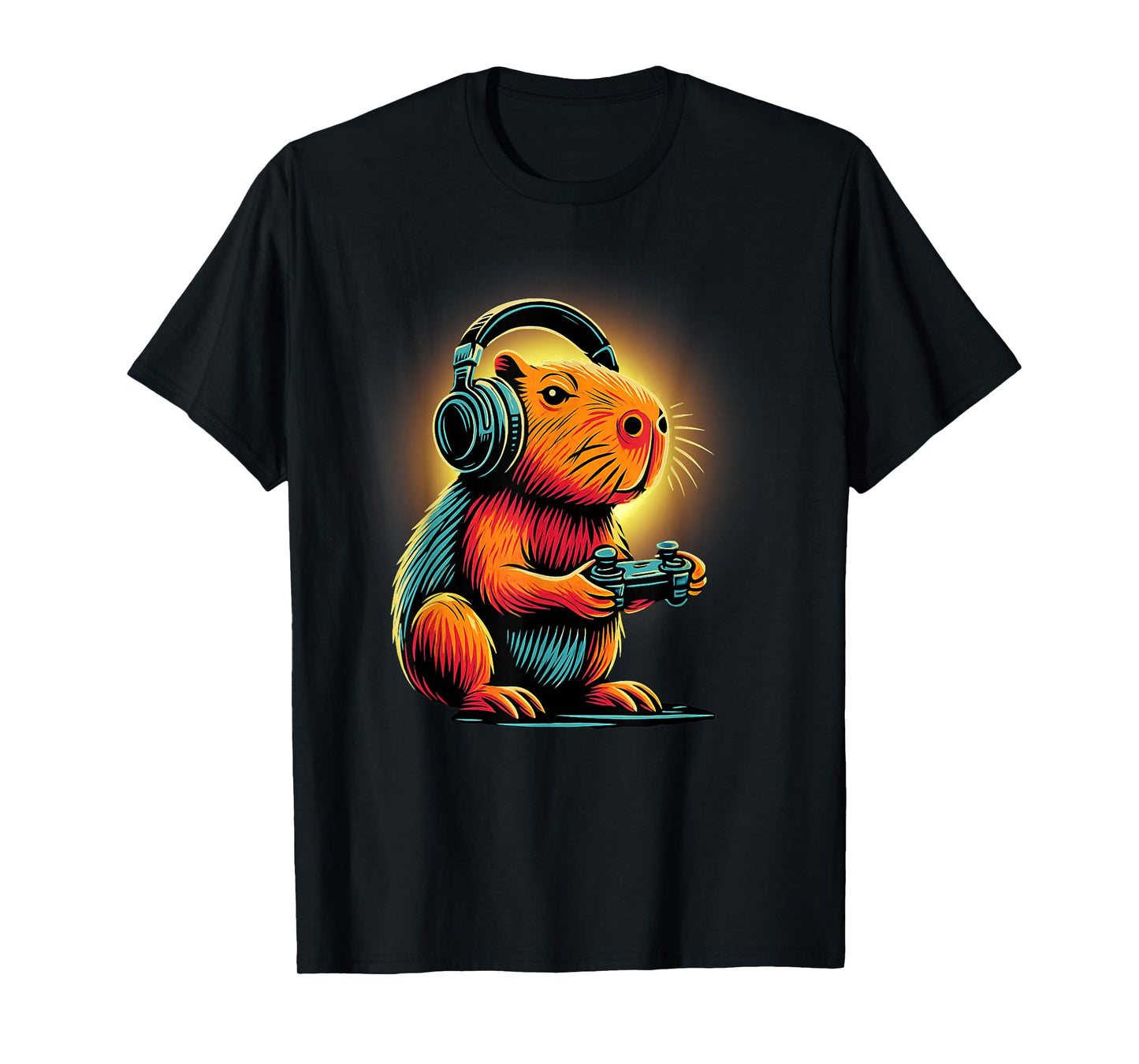 Capybara Gaming - Funny Gamer Capybara Design Classic T-Shirt