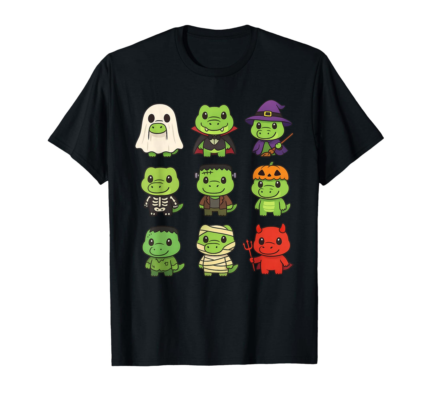 Funny Crocodile Ghost Costume Spooky Alligator Halloween T-Shirt