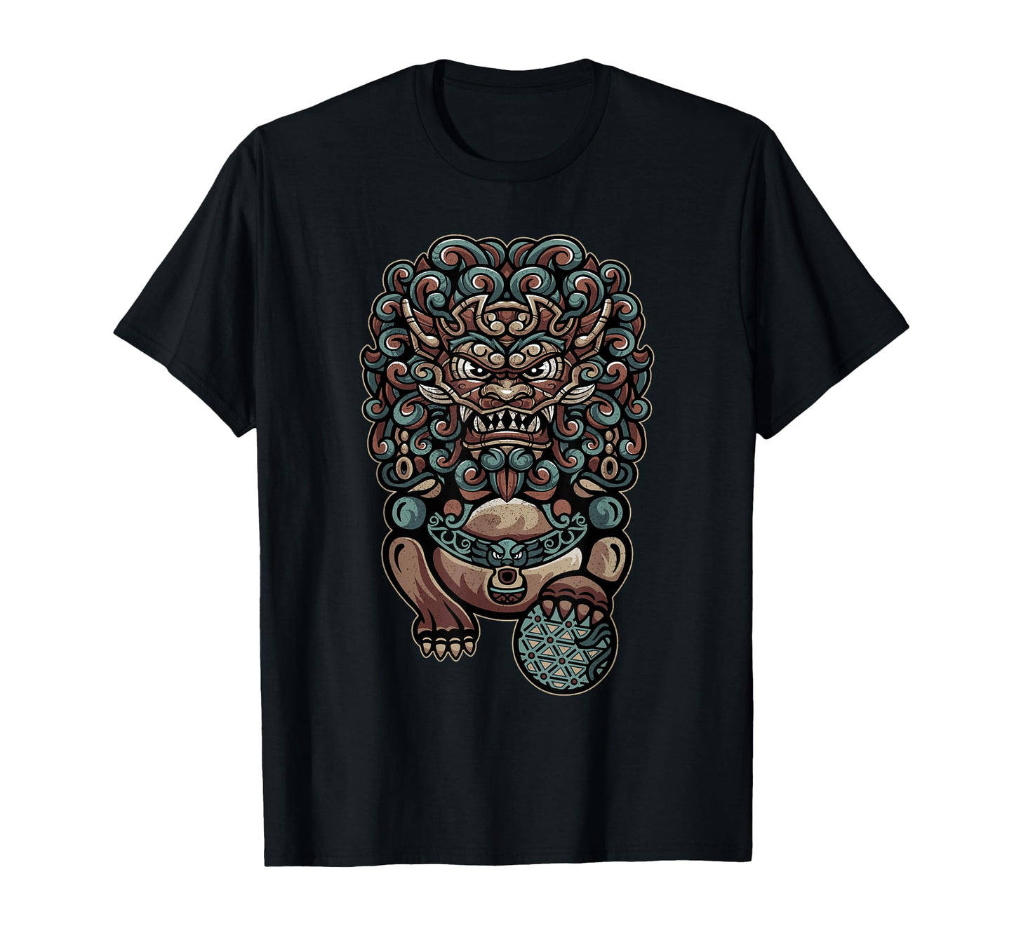 Chinese Guardian Lion Fu Dog or Foo Dog T-Shirt for Men Women