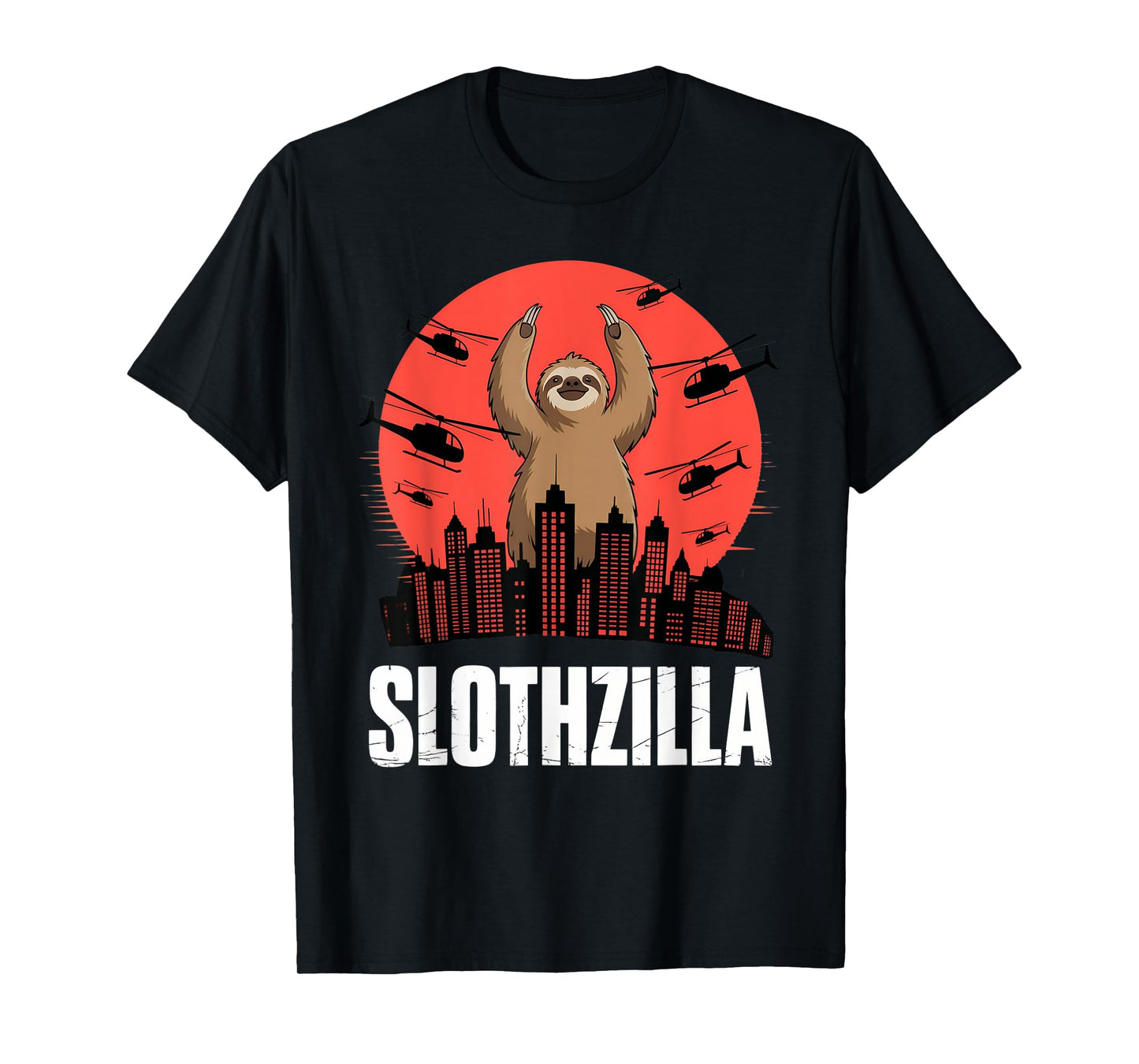 Slothzilla Funny Sloth Monster Japanese Art T-Shirt