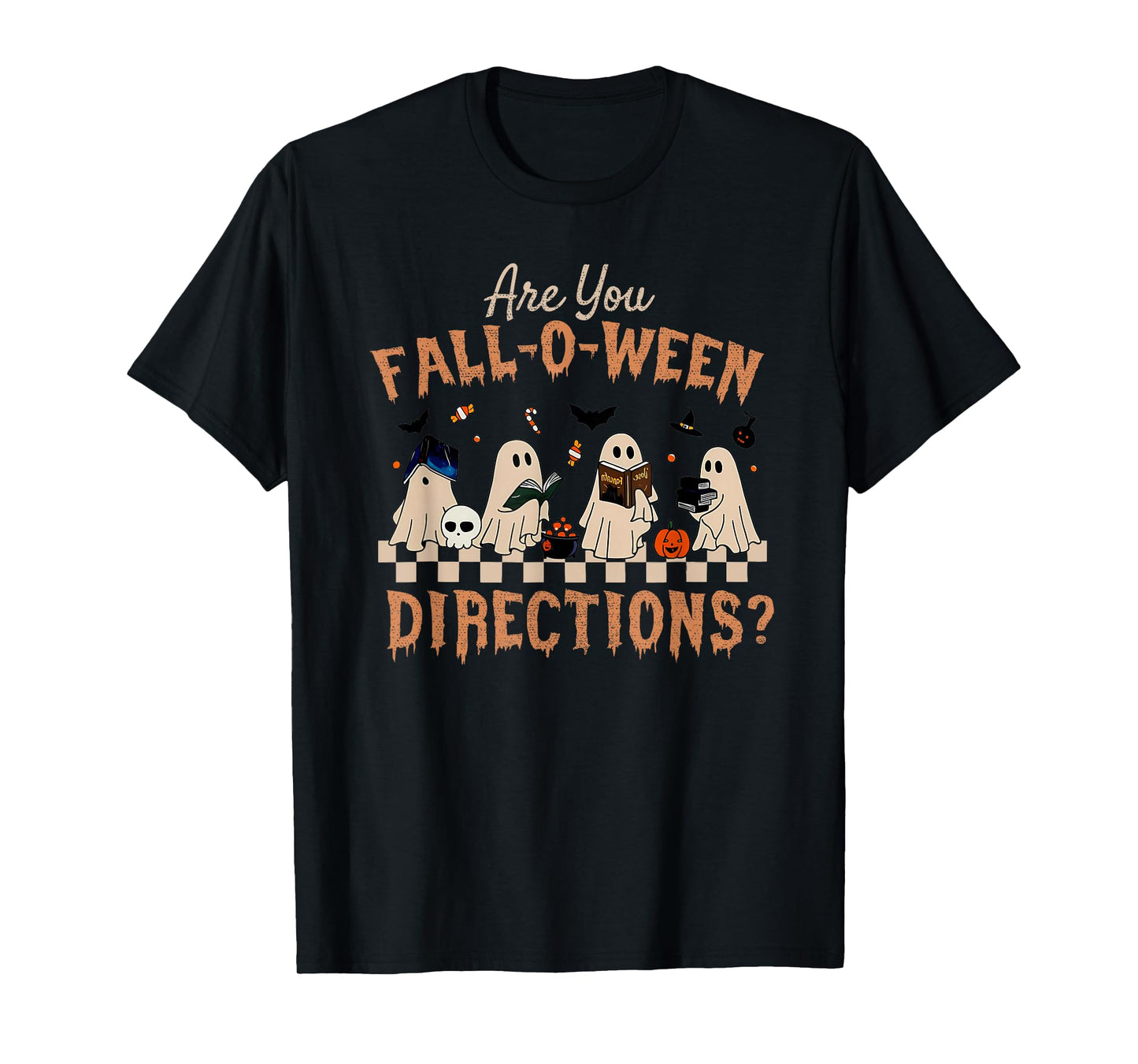 Retro are You Fall O Ween Directions Teacher T-Shirt
