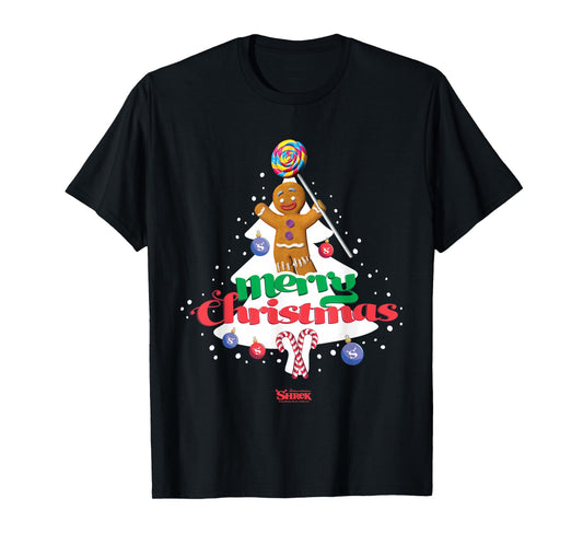 Shrek Gingy Merry Christmas Candy Tree T-Shirt