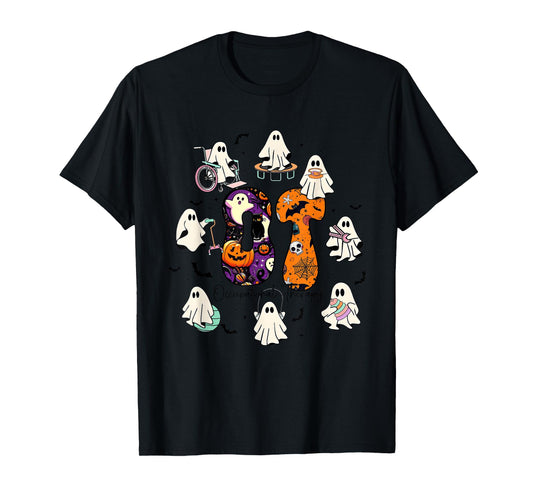 COTA Occupational Therapist Halloween Spooky OT Ghost T-Shirt