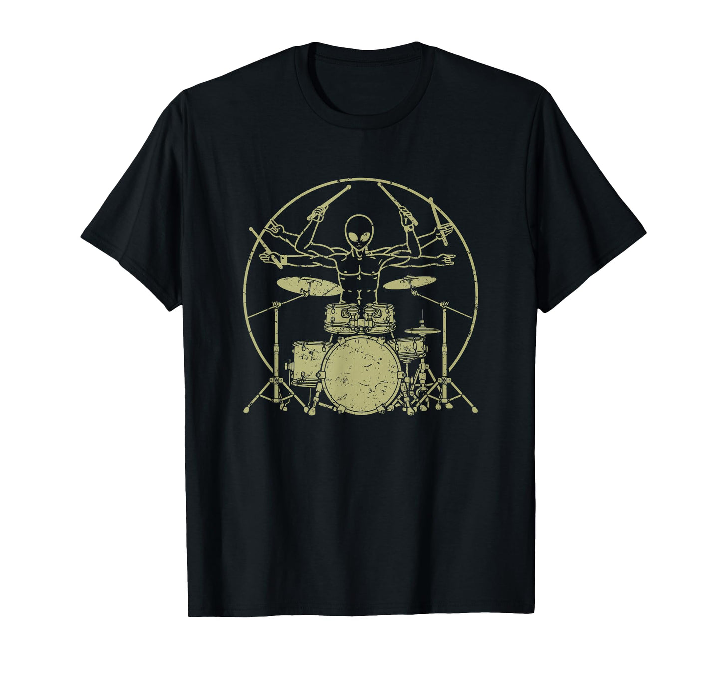 Vintage UFO Alien Drummer T-Shirt