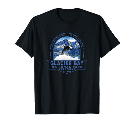 Glacier Bay National Park Alaska Orca Mountains Souvenir T-Shirt