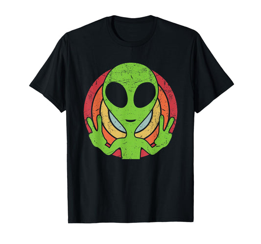 Funny Retro 80's Style Vintage UFO Lover Alien Space Gift T-Shirt