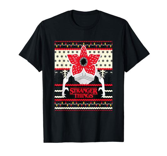 Stranger Things Christmas Epic Demogorgon Chest Ugly Sweater T-Shirt