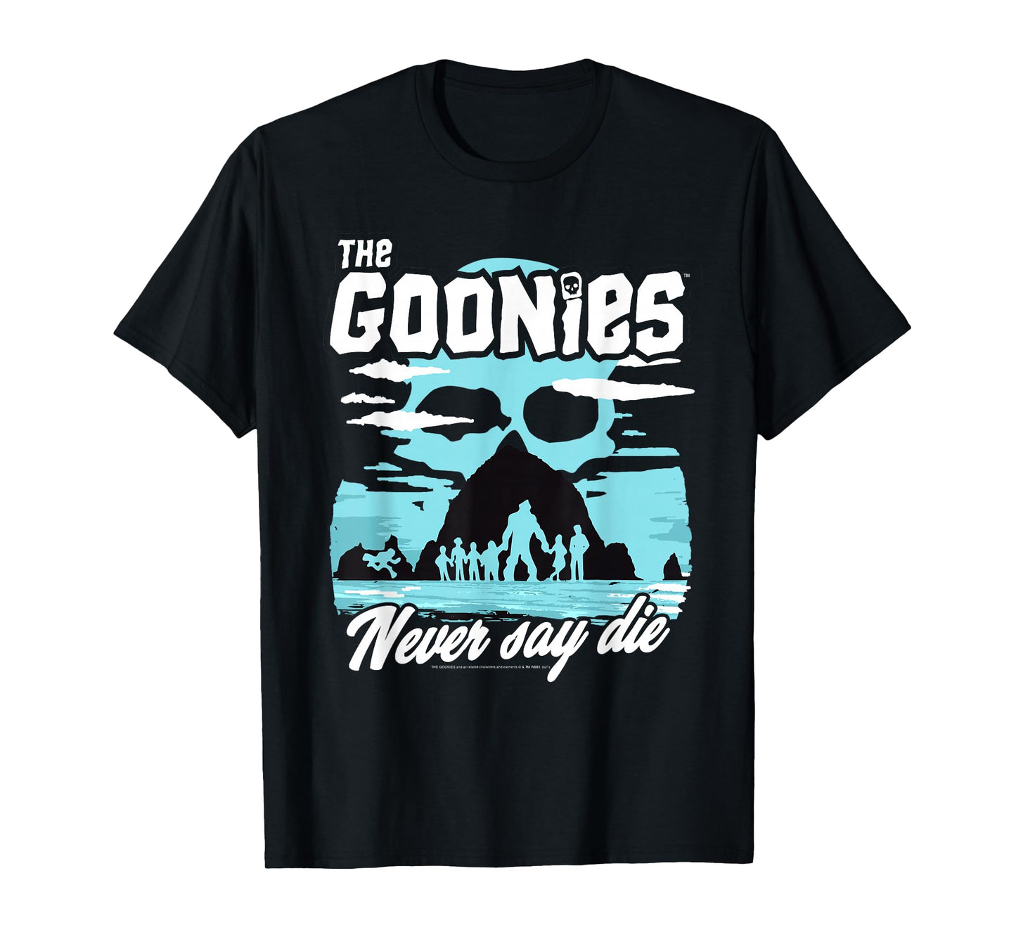 The Goonies Cannon Beach Never Say Die Illustration Movie T-Shirt
