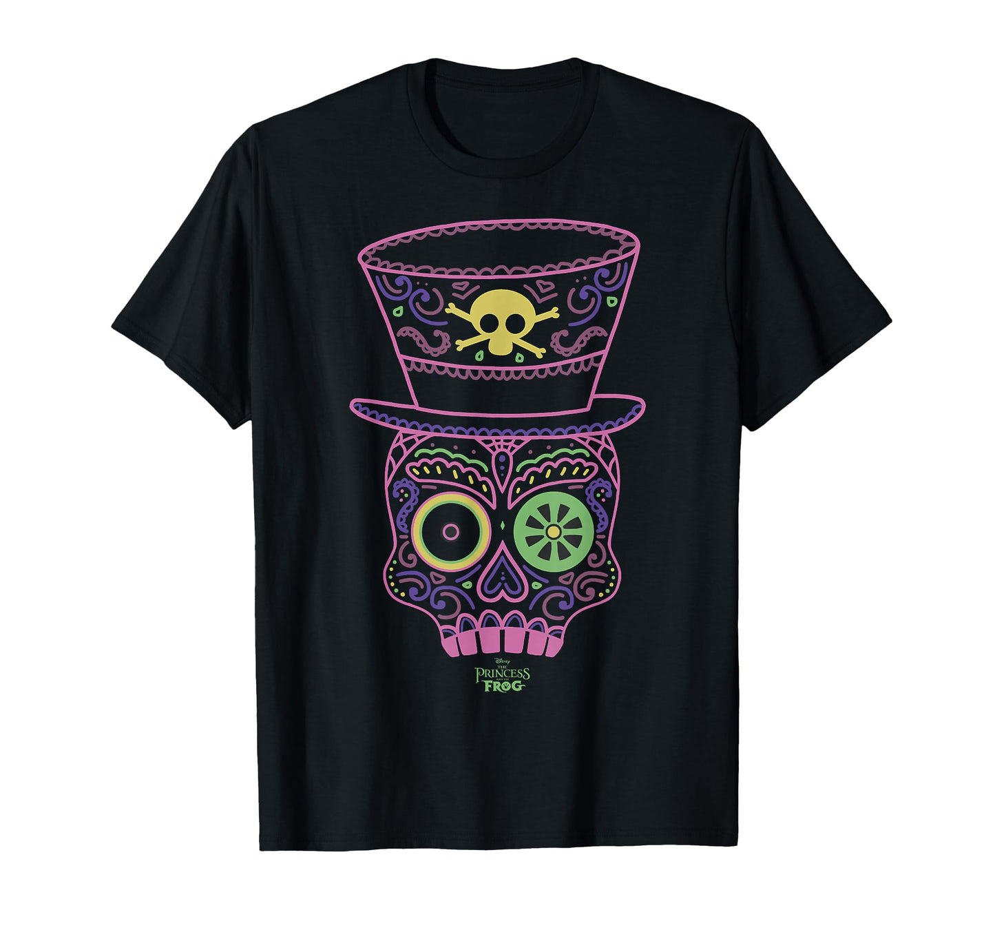 Disney Princess And The Frog Dr. Facilier Line Art Mask T-Shirt