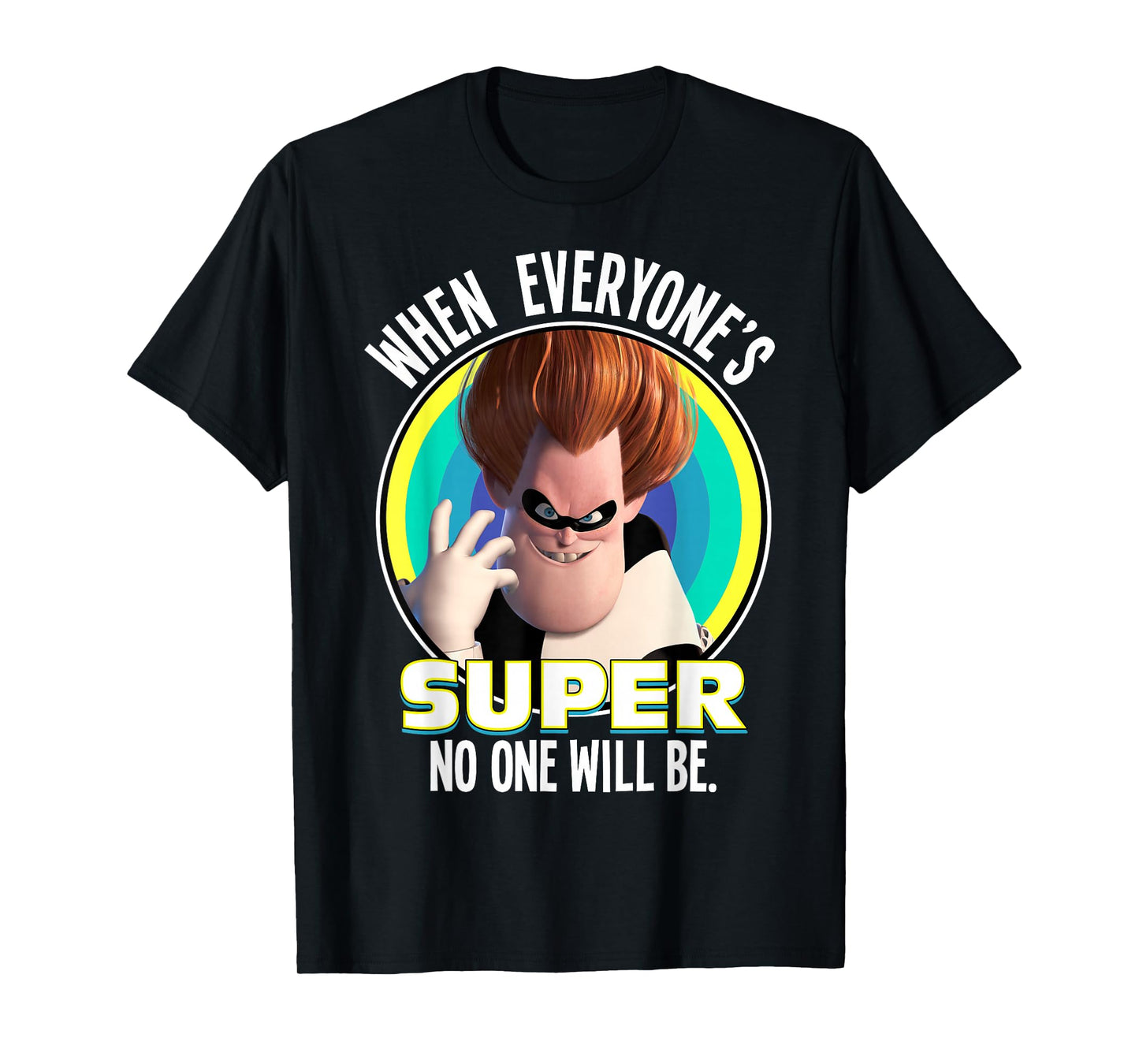 Disney Pixar The Incredibles Syndrome Super Retro Portrait T-Shirt