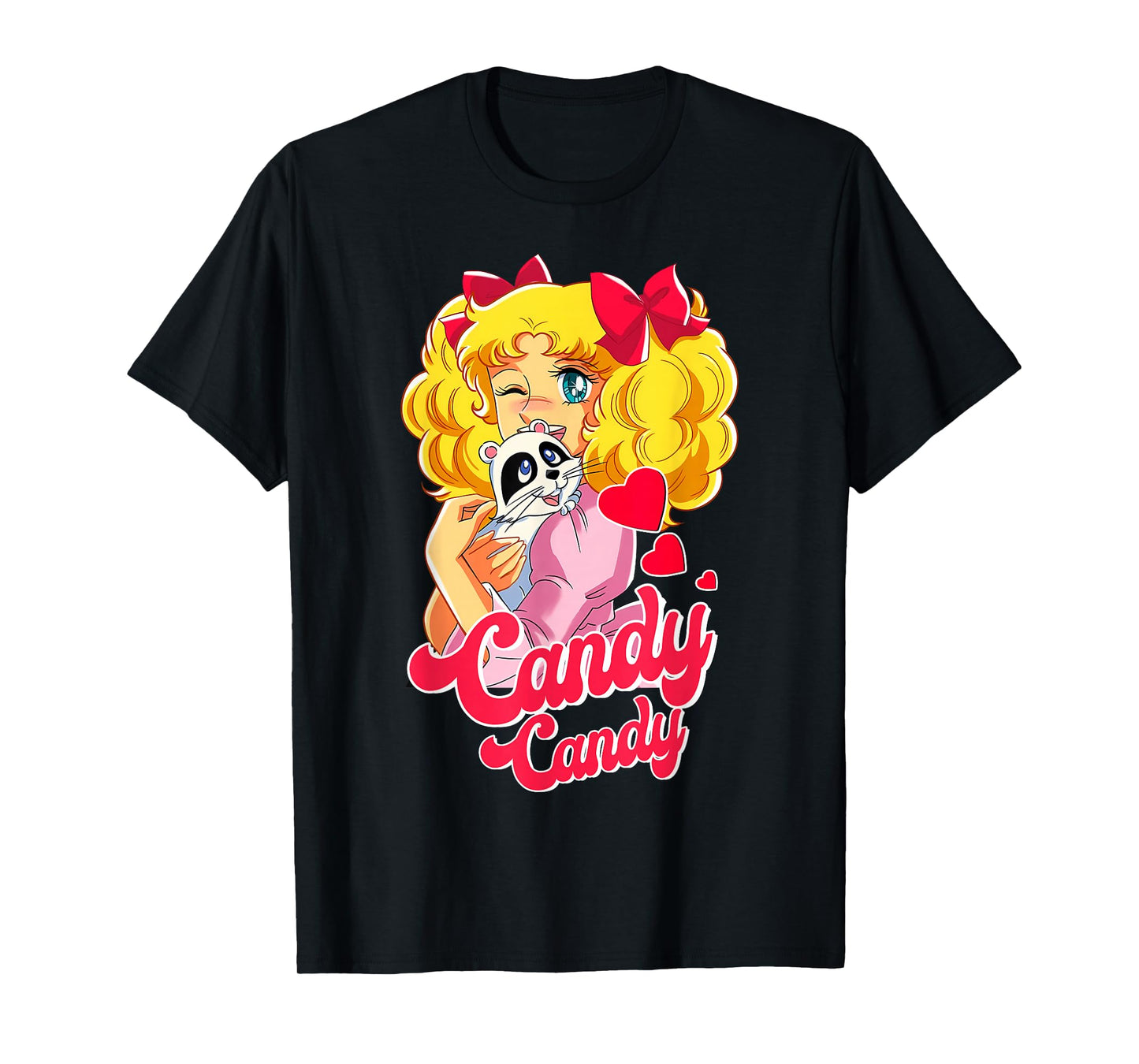 Candy Raccoon Cartoon Japanese 80s Retro Vintage Anime Manga T-Shirt