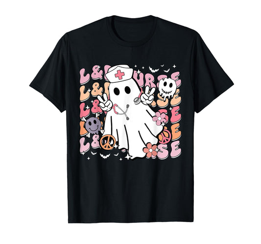 Groovy Labor & Delivery Funny Halloween Costume L&D Nurse T-Shirt