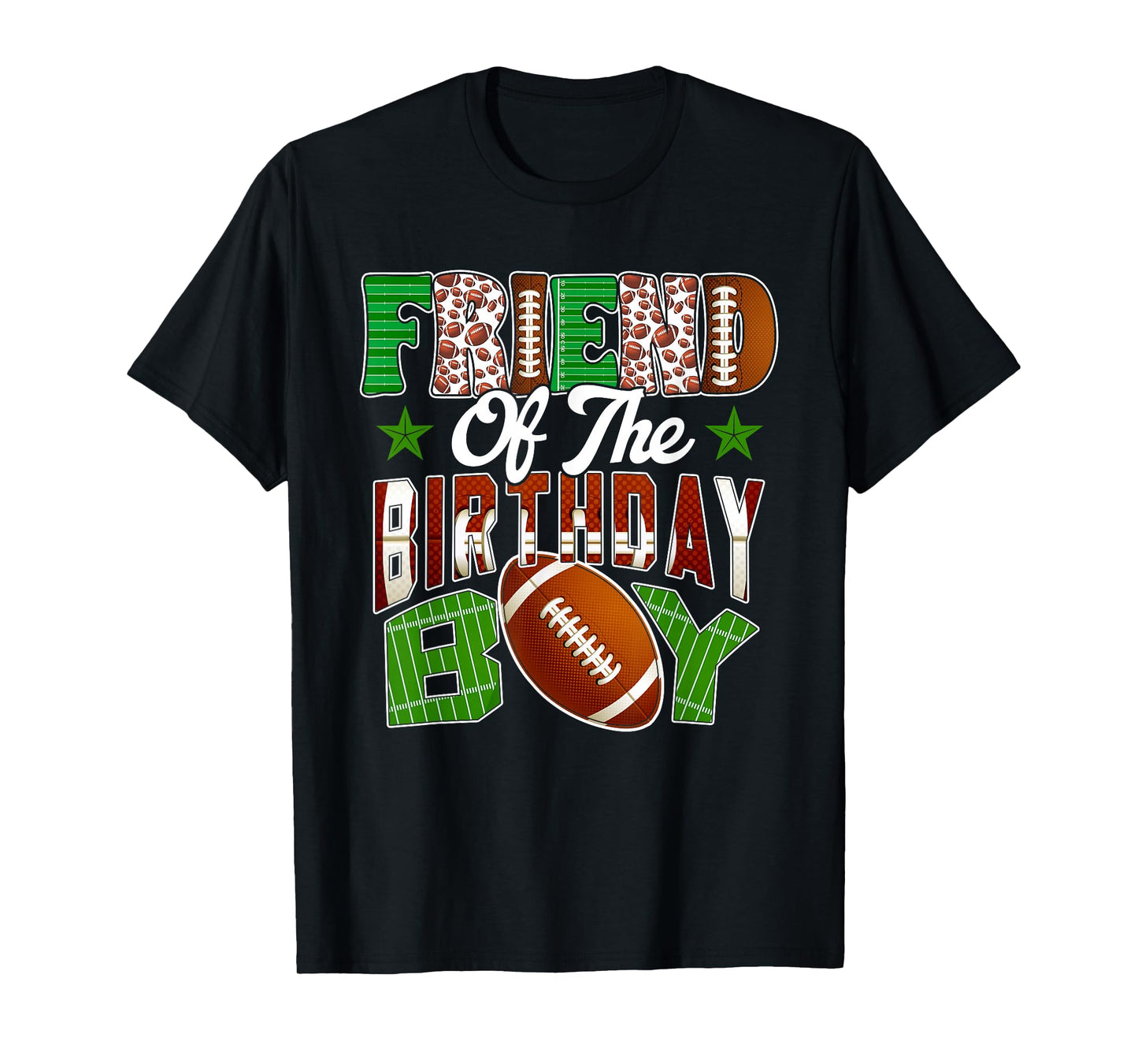 Friend of The Birthday Boy Football Party Family Matching T-Shirt