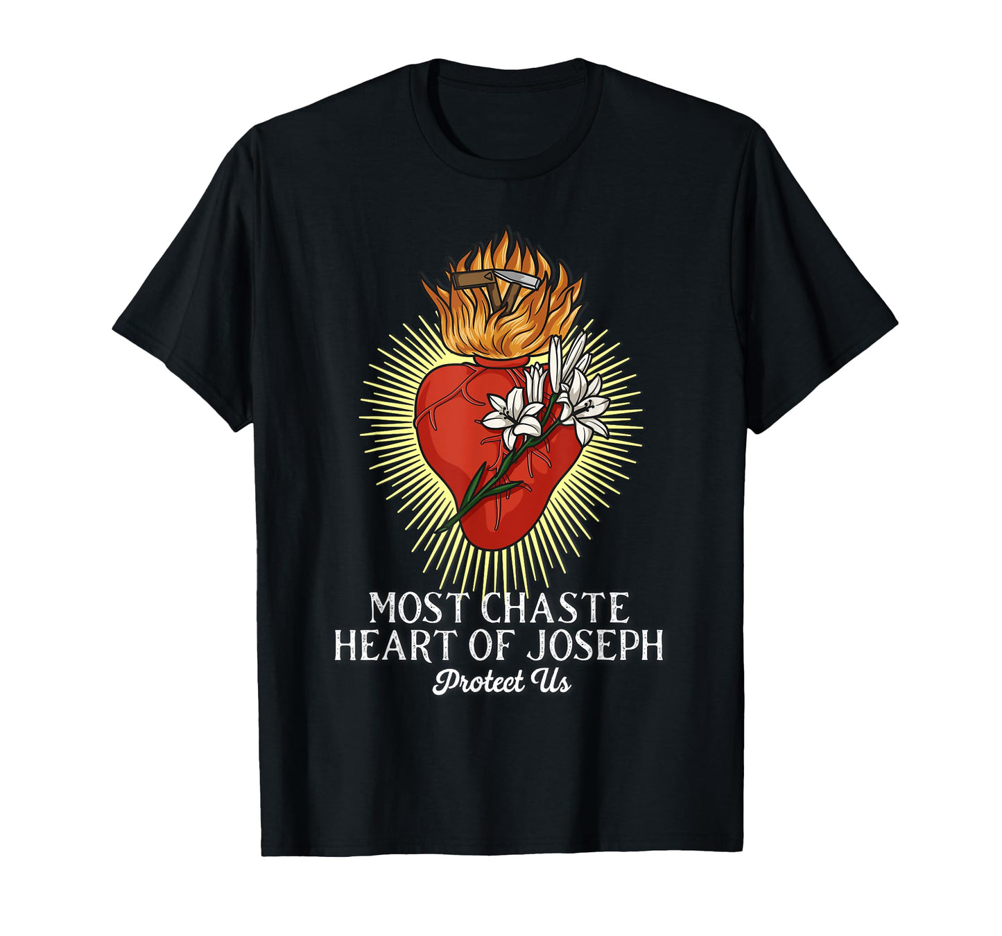 The Most Chaste Heart of Saint Joseph Traditional Catholic T-Shirt