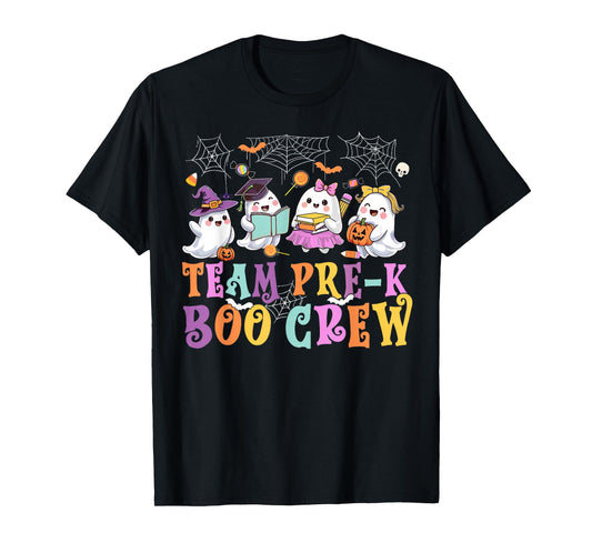 Pre-K Boo Crew Ghost Halloween Teacher Student T-Shirt