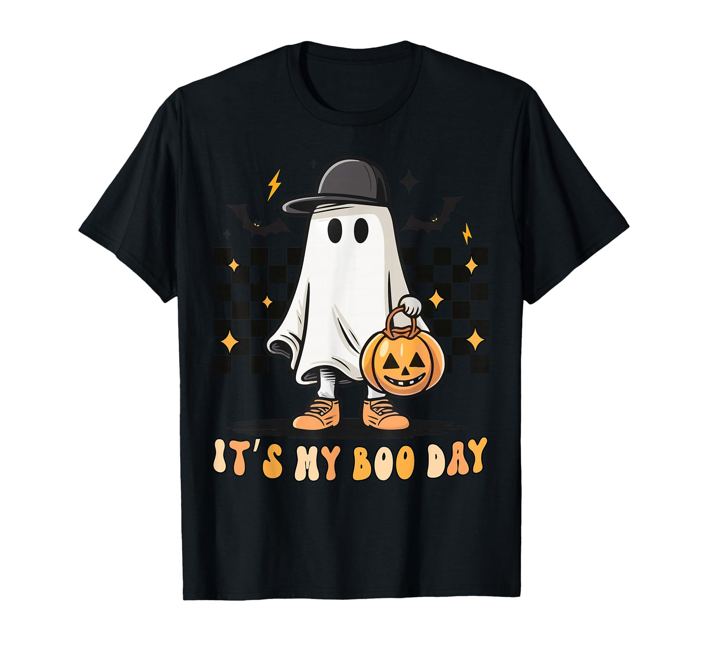 It's My Boo Day Ghost Halloween Birthday for Boys Girls T-Shirt