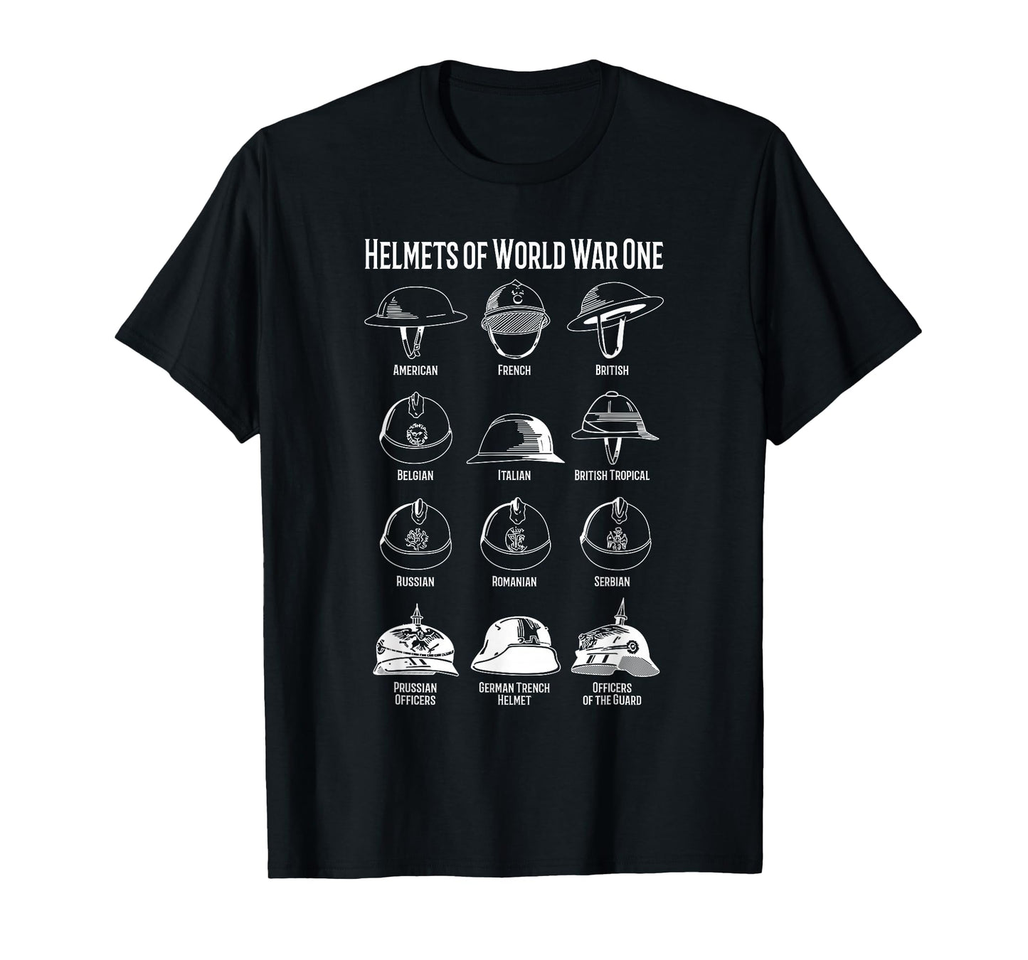 World War I Soldier Helmets Charts T-Shirt