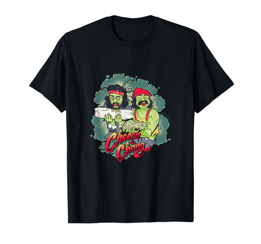 Cheech & Chong Halloween Green Zombies Feeding On Weed T-Shirt