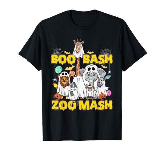 Boo Bash Zoo Mash Halloween Animals T-Shirt