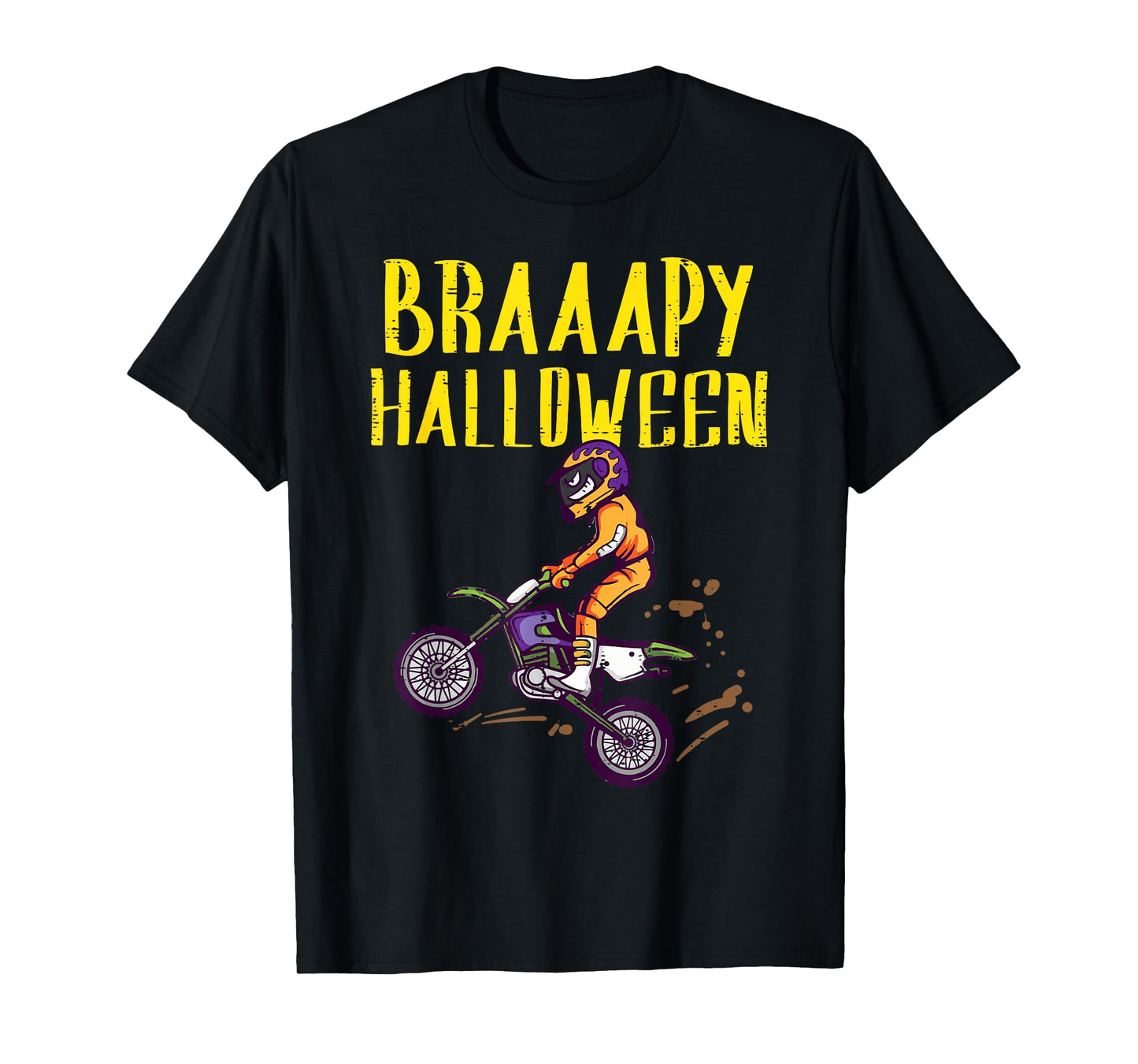 Braapy Halloween Dirtbike Motocross Costume Men Boys Kids T-Shirt