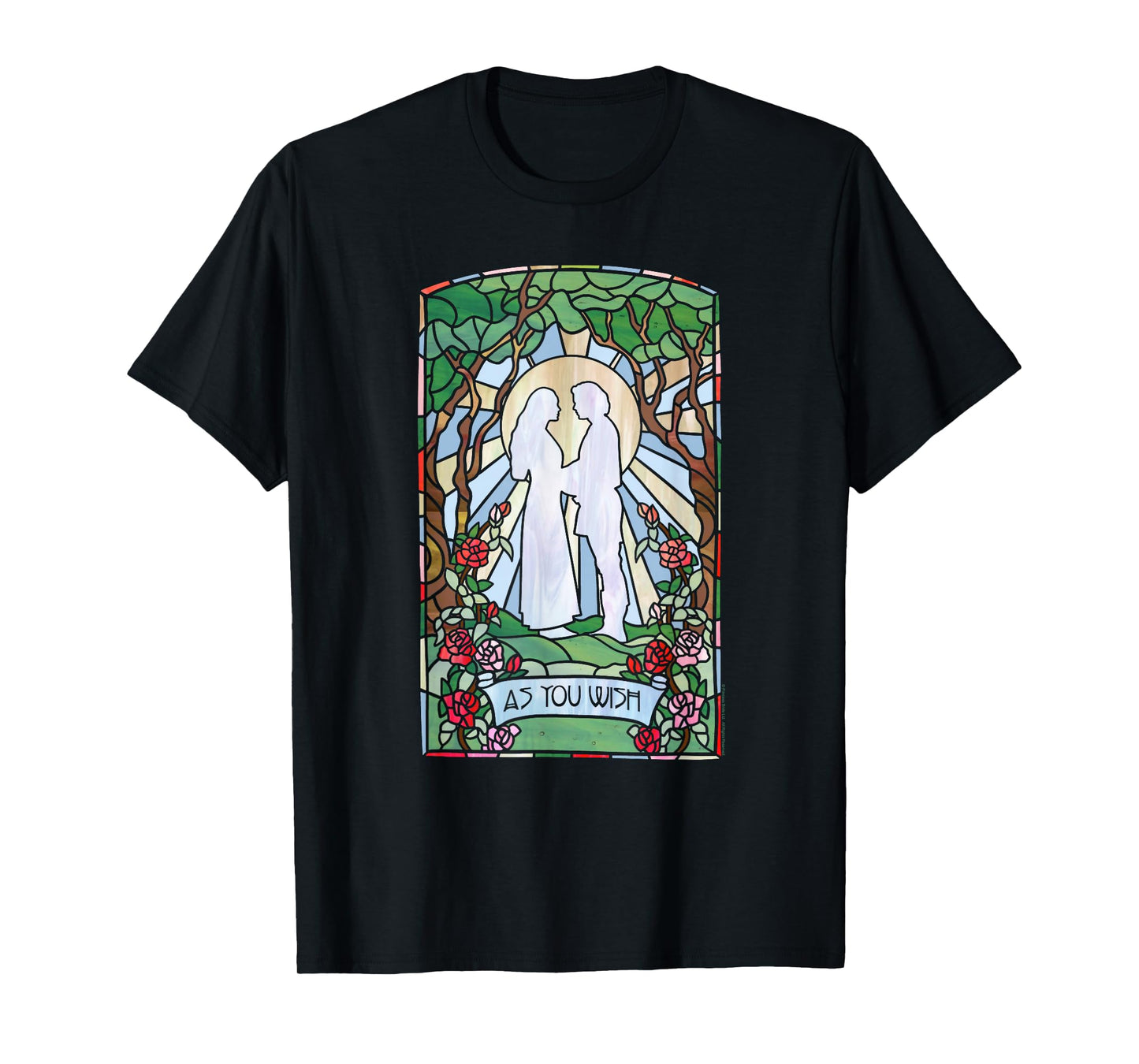 Princess Bride Westley and Buttercup Stained Glass Movie T-Shirt